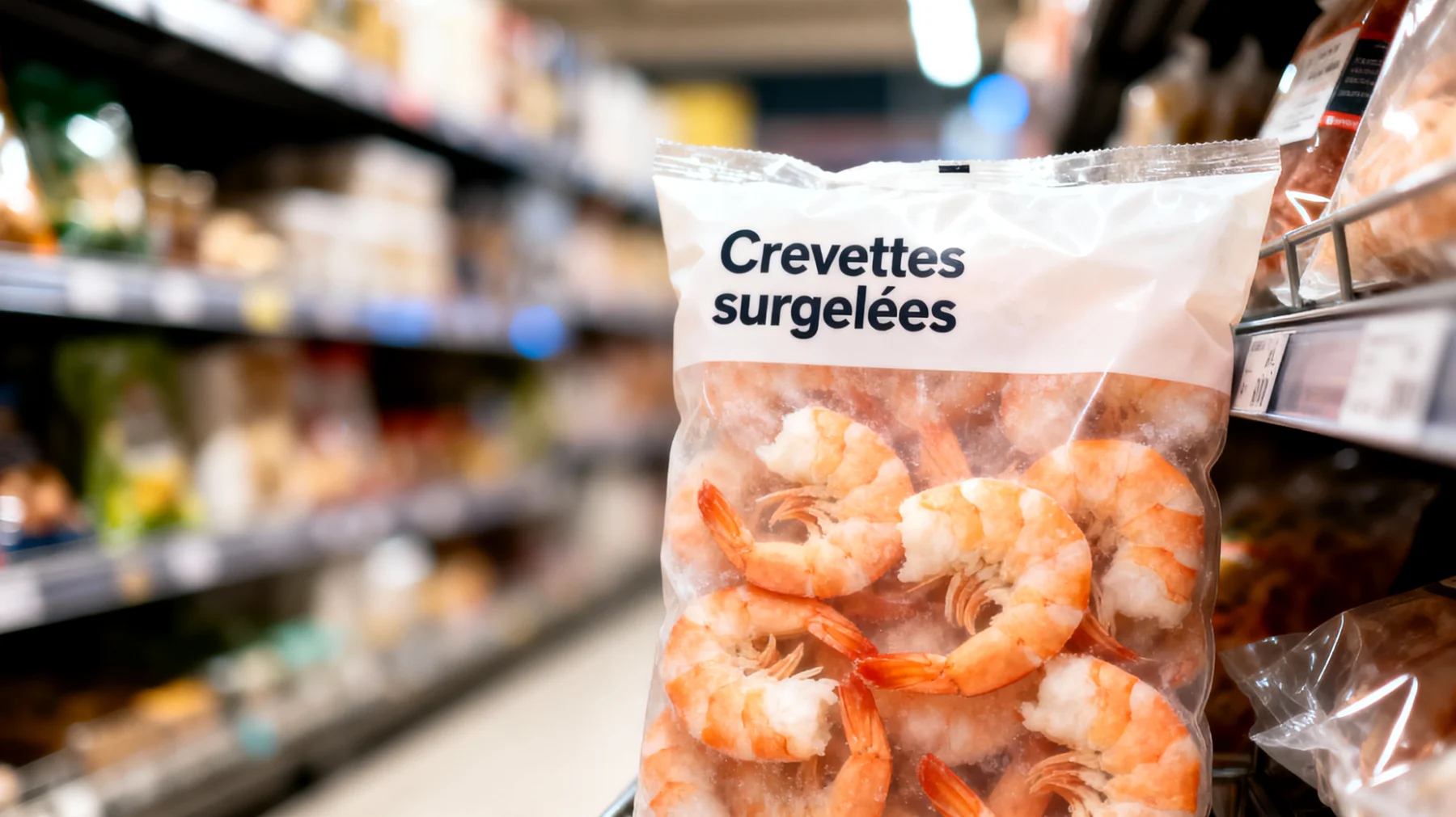 Crevettes surgelées"